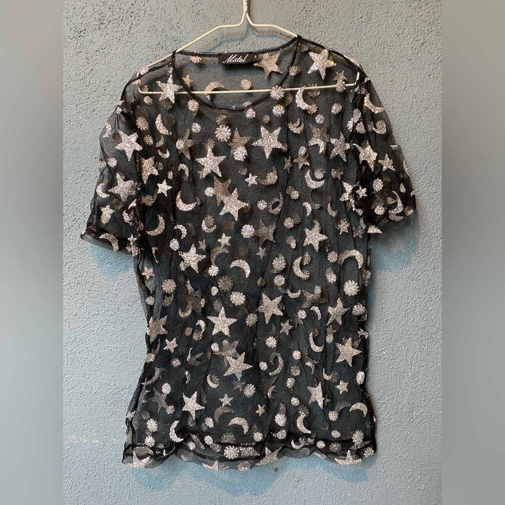 Moon & stars see through shirt